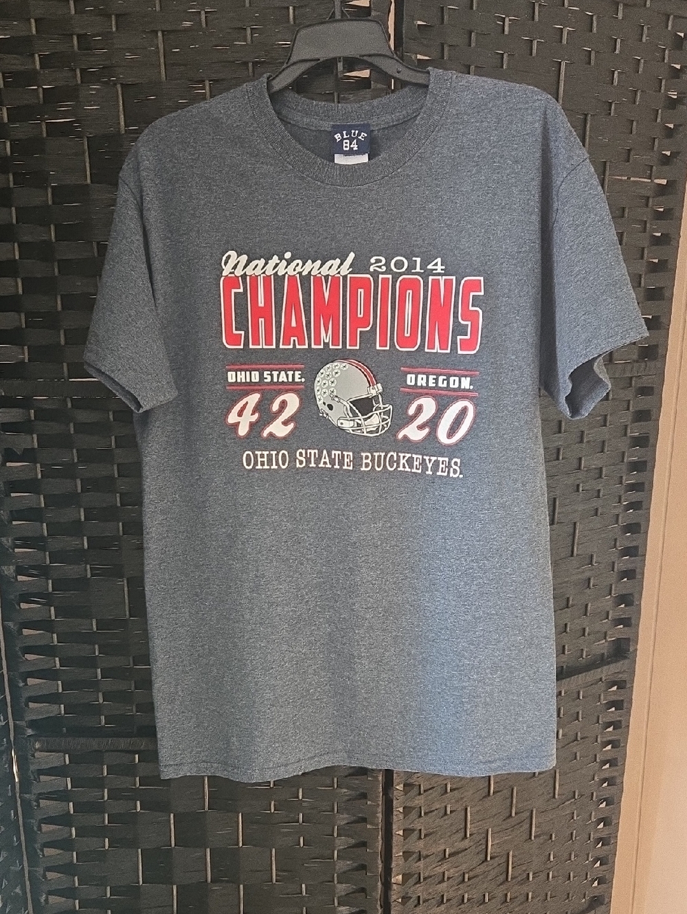 Blue 84  Ohio State Buckeyes 2014 National Champions Mens Medium